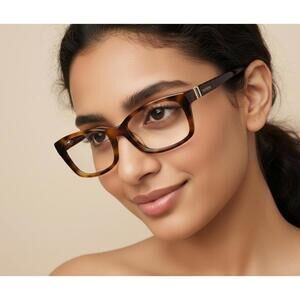 Valentino Italy V2615R Eyeglasses Tortoise Brown Rectangle